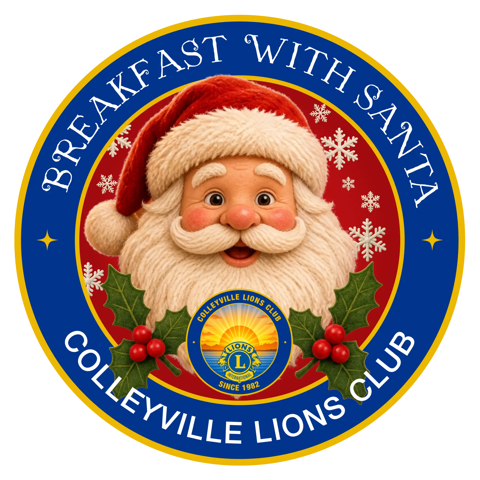 Colleyville Lions Club Breakfast with Santa logo.